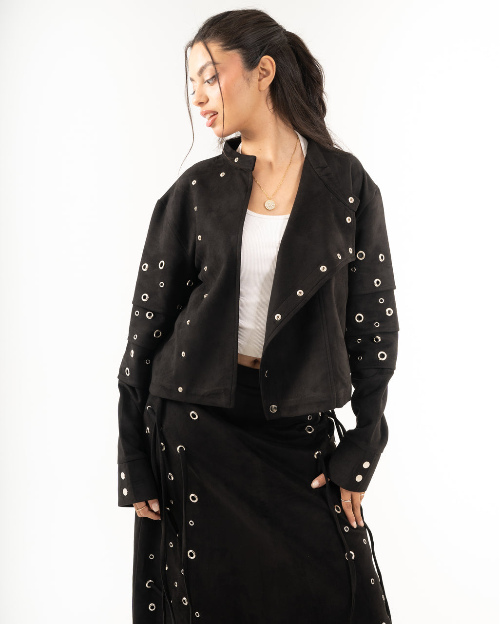 Notice Period Eyelet Jacket